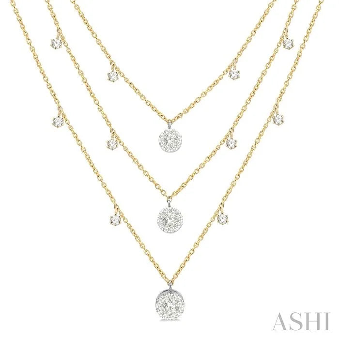 Round Shape Lovebright Diamond Layered Necklace