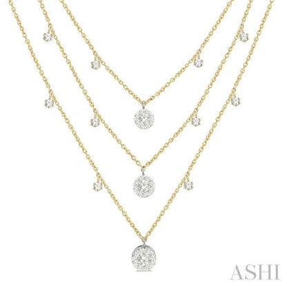 Round Shape Lovebright Diamond Layered Necklace