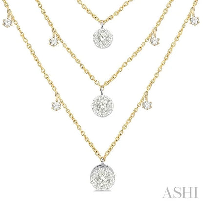 Round Shape Lovebright Diamond Layered Necklace