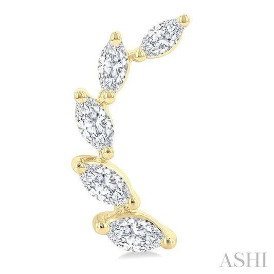 Marquise Shape Diamond Fashion Ear Climbers