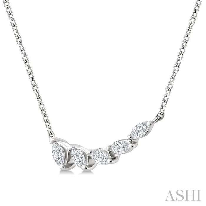 Marquise Shape Diamond Fashion Necklace