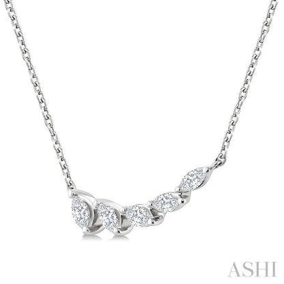 Marquise Shape Diamond Fashion Necklace