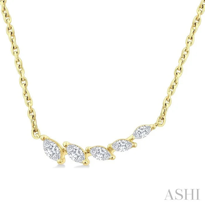 Marquise Shape Diamond Fashion Necklace