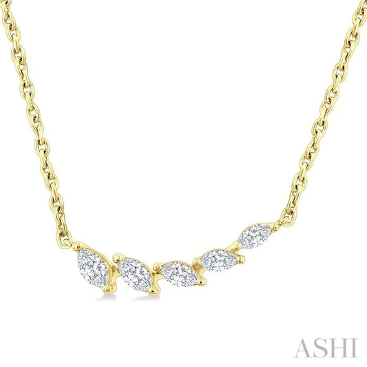 Marquise Shape Diamond Fashion Necklace