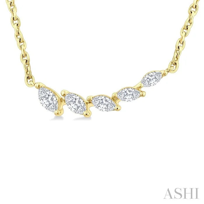 Marquise Shape Diamond Fashion Necklace