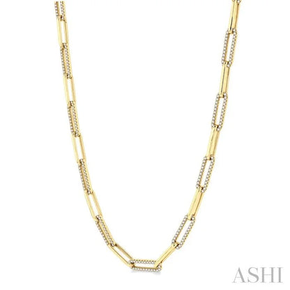 Paperclip Diamond Fashion Necklace