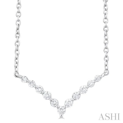 Chevron Petite Diamond Fashion Necklace