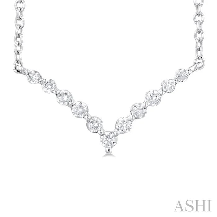 Chevron Petite Diamond Fashion Necklace