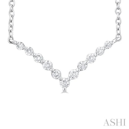 Chevron Petite Diamond Fashion Necklace