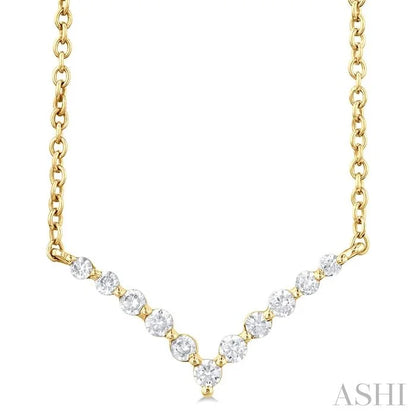 Chevron Petite Diamond Fashion Necklace