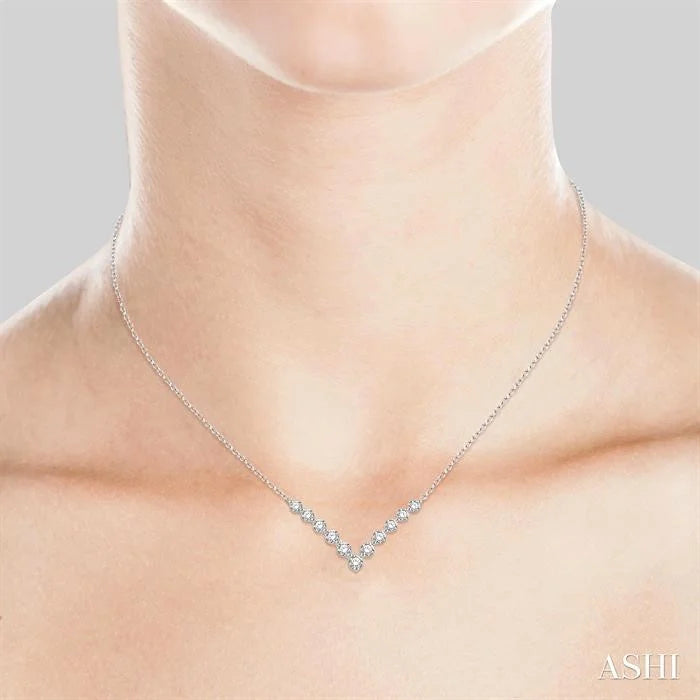 Chevron Diamond Necklace