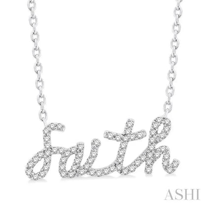 Script 'Faith' Diamond Name Necklace