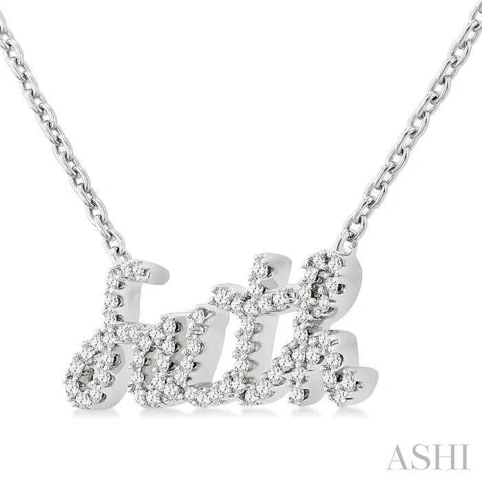Script 'Faith' Diamond Name Necklace
