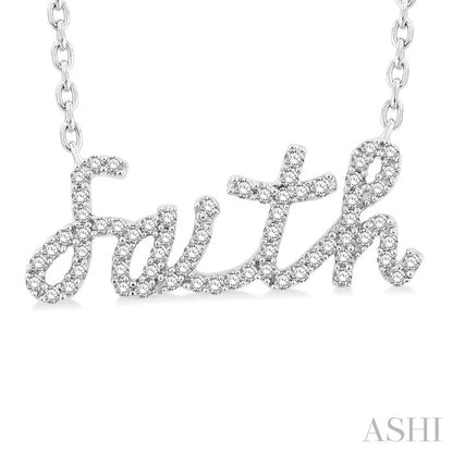 Script 'Faith' Diamond Name Necklace