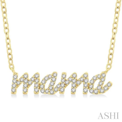 Script 'Mama' Diamond Name Necklace