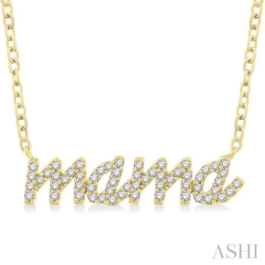 Script 'Mama' Diamond Name Necklace