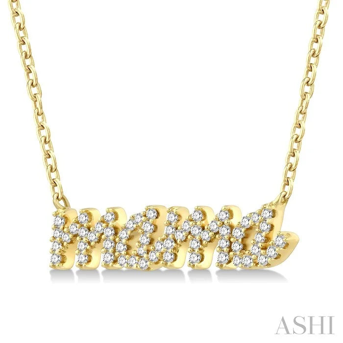 Script 'Mama' Diamond Name Necklace