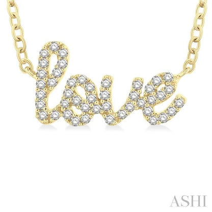 Script 'Love' Diamond Name Necklace