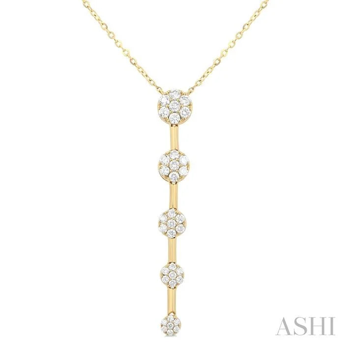 Vertical Bar Graduated Diamond Necklace