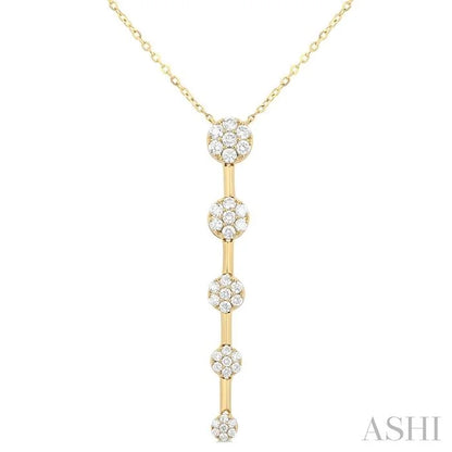 Vertical Bar Graduated Diamond Necklace
