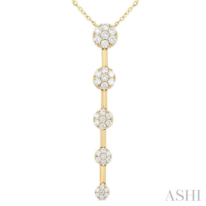 Vertical Bar Graduated Diamond Necklace