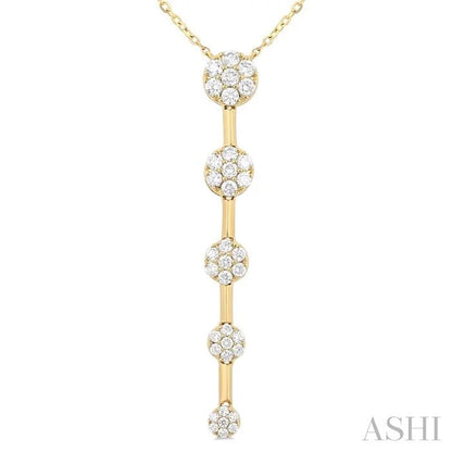 Vertical Bar Graduated Diamond Necklace