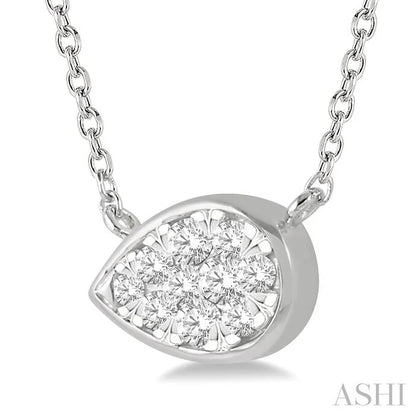 Pear Shape East-West Lovebright Essential Diamond Pendant