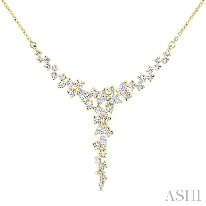 Mixed Shape Scatter Diamond Necklace