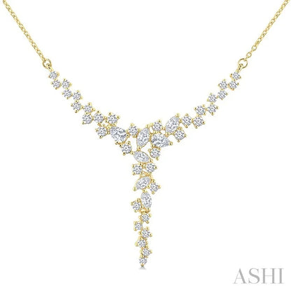 Mixed Shape Scatter Diamond Necklace