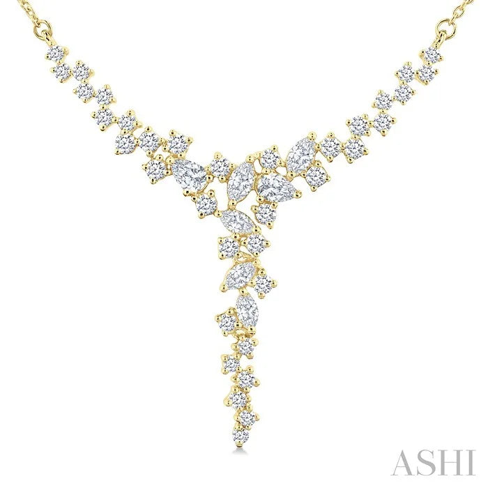 Mixed Shape Scatter Diamond Necklace