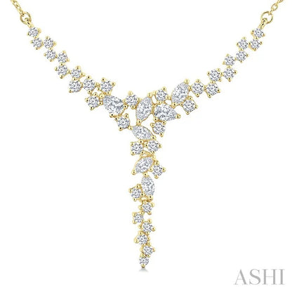 Mixed Shape Scatter Diamond Necklace