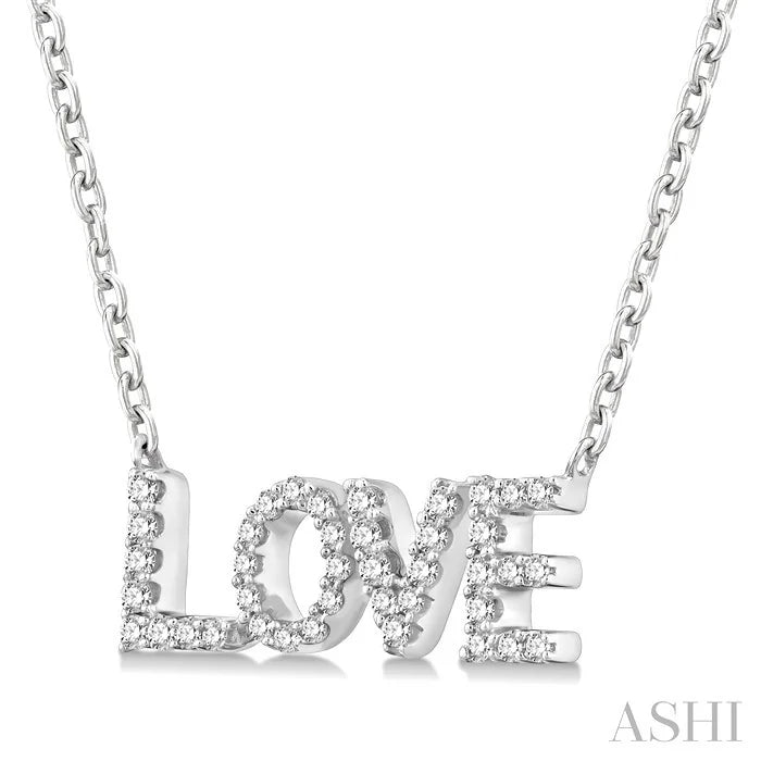 Block 'Love' Diamond Name Necklace
