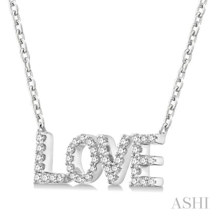 Block 'Love' Diamond Name Necklace