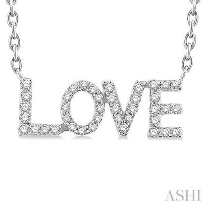 Block 'Love' Diamond Name Necklace
