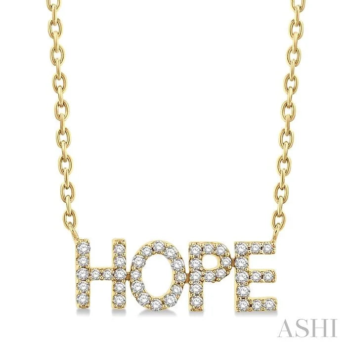 Block 'Hope' Diamond Name Necklace