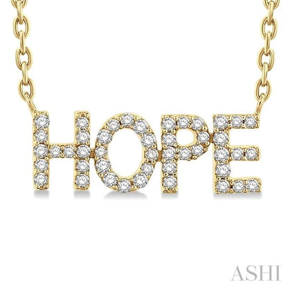 Block 'Hope' Diamond Name Necklace