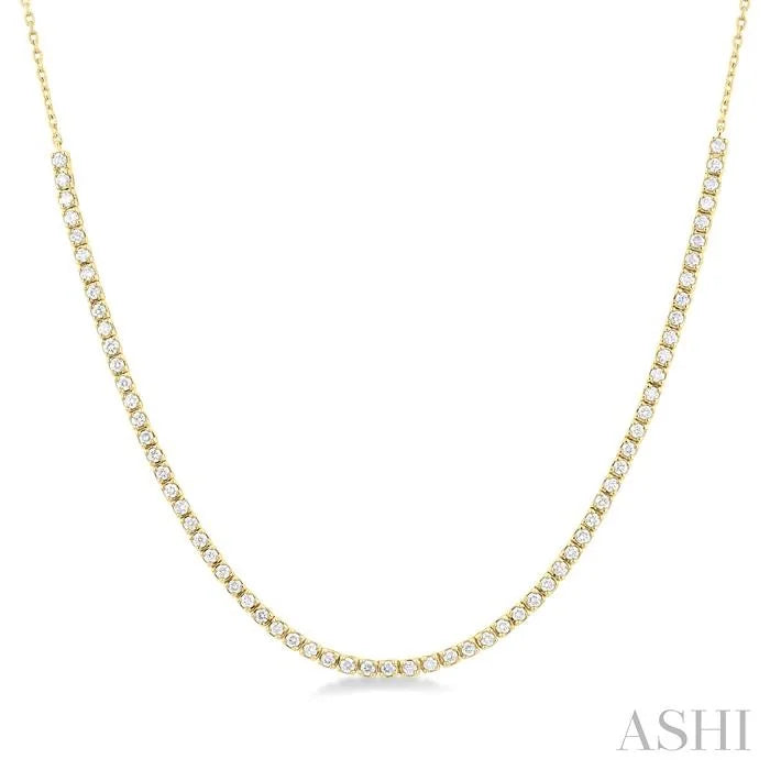Halfway Diamond Tennis Necklace