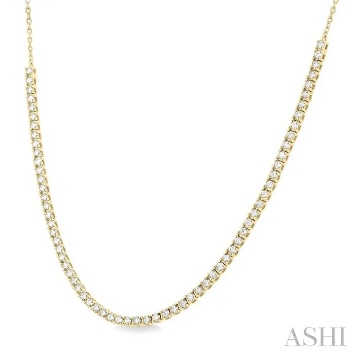 Halfway Diamond Tennis Necklace