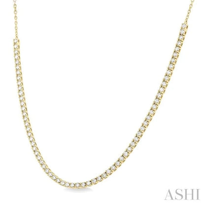 Halfway Diamond Tennis Necklace