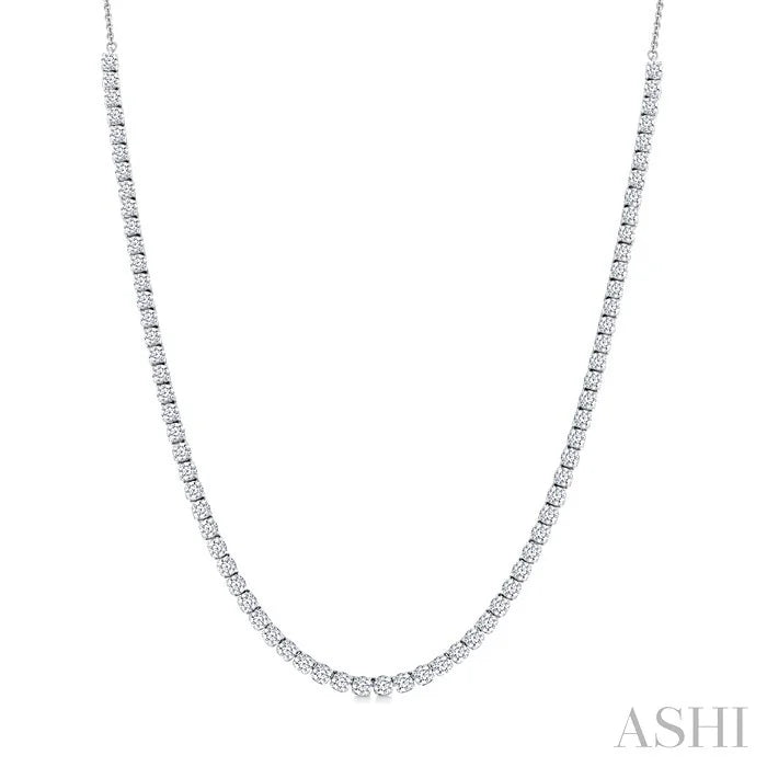 Halfway Diamond Tennis Necklace