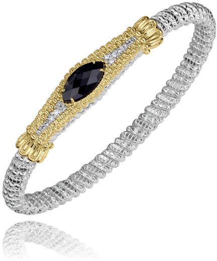 Vahan 14k Gold & Sterling Silver Black Onyx Bracelet