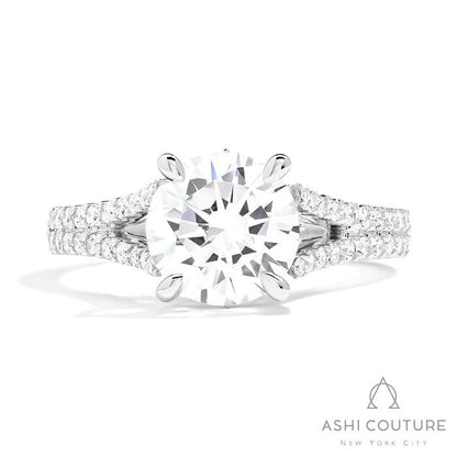 Couture Split Shank Round Semi-Mount Engagement Ring