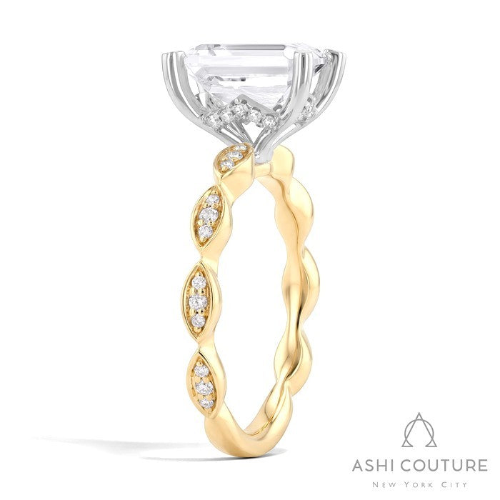 Couture Emerald Semi-Mount Engagement Ring