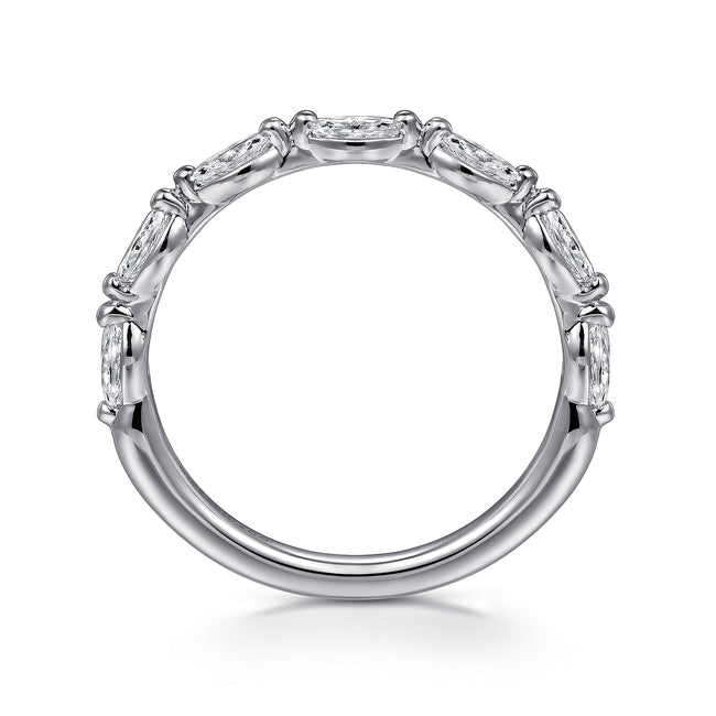 14K White Gold Diamond Marquise Anniversary Band
