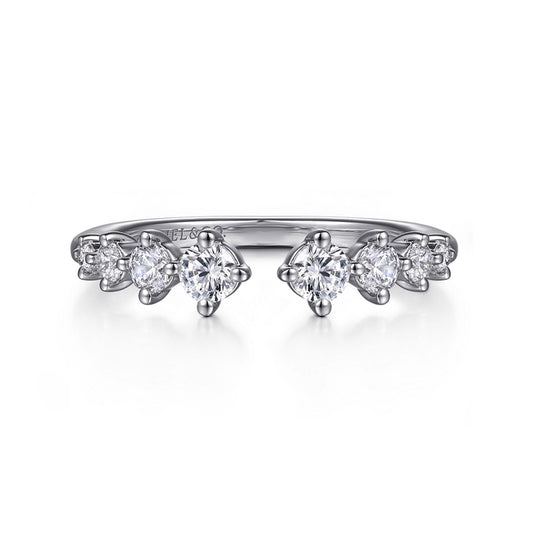 14K White Gold Prong Diamond Anniversary Band