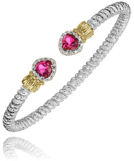 Vahan 14k Gold & Sterling Silver Pink Topaz Bracelet