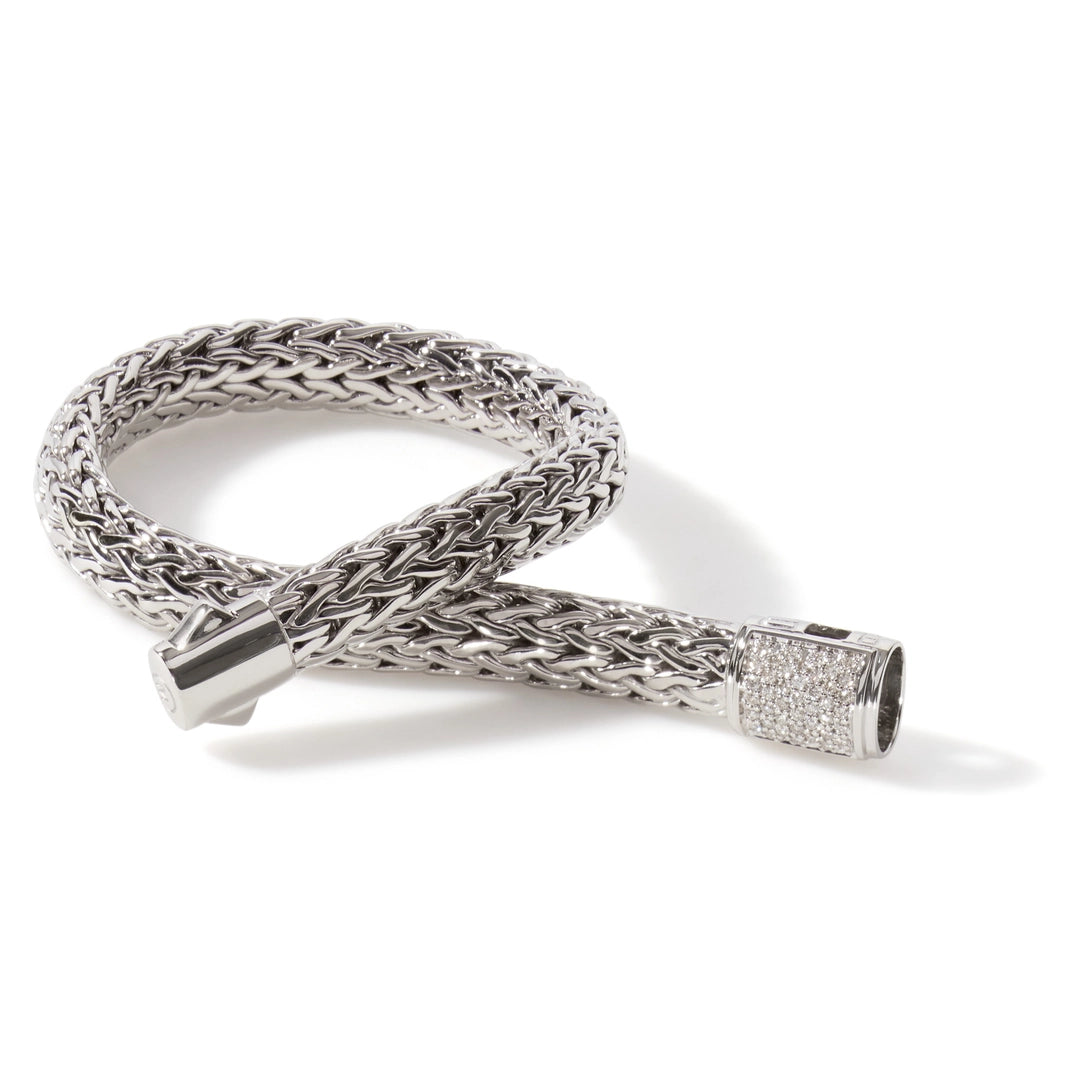 Icon Bracelet, Silver, Diamonds, 7.5MM