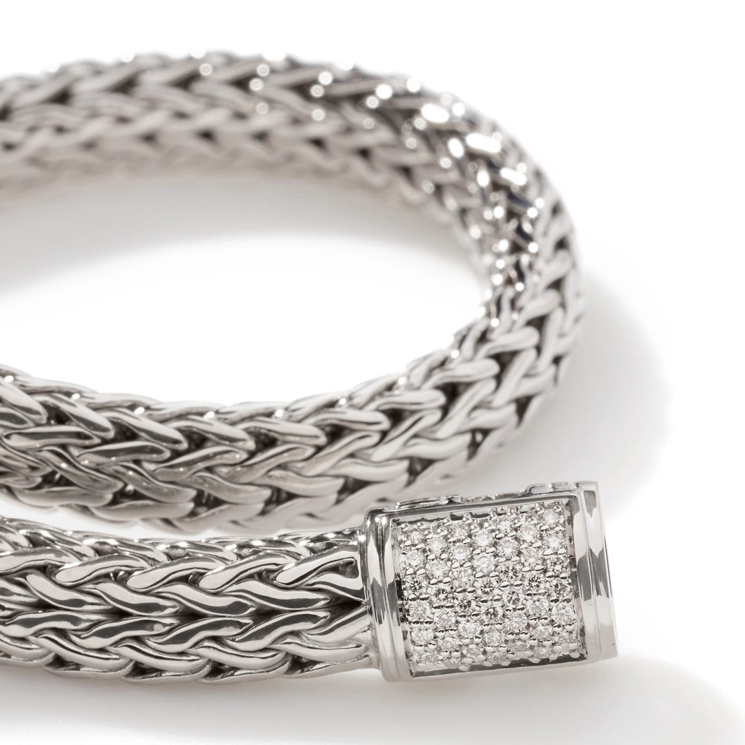Icon Bracelet, Silver, Diamonds, 7.5MM