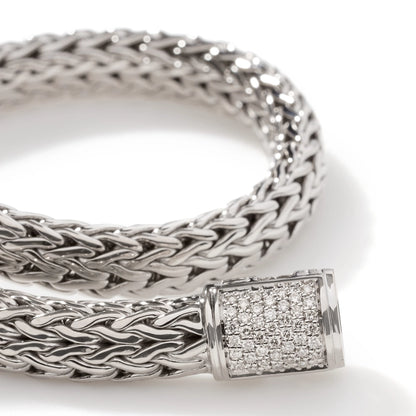 Icon Bracelet, Silver, Diamonds, 7.5MM
