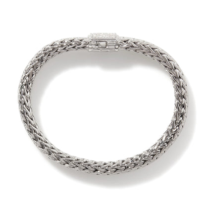 Icon Bracelet, Silver, Diamonds, 7.5MM
